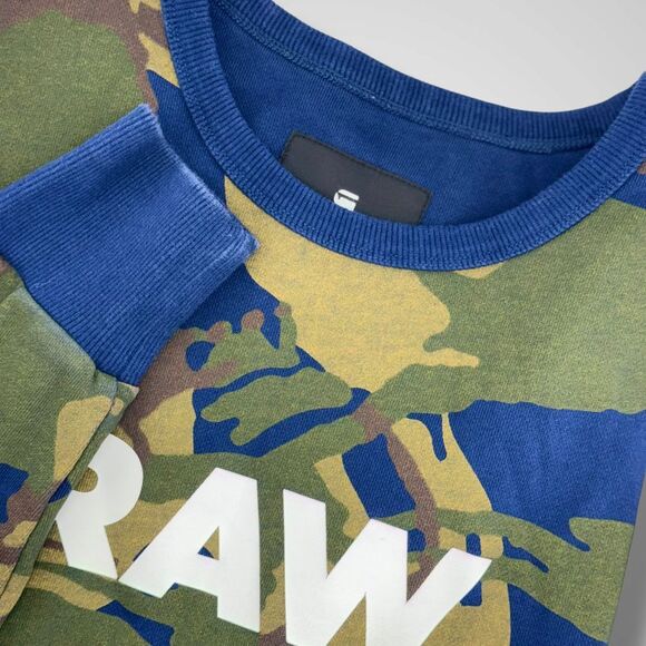 G-Star RAW Camo Print Sweatshirt Military Style Crew Neck Pullover Mens Large‎ - Picture 11 of 11